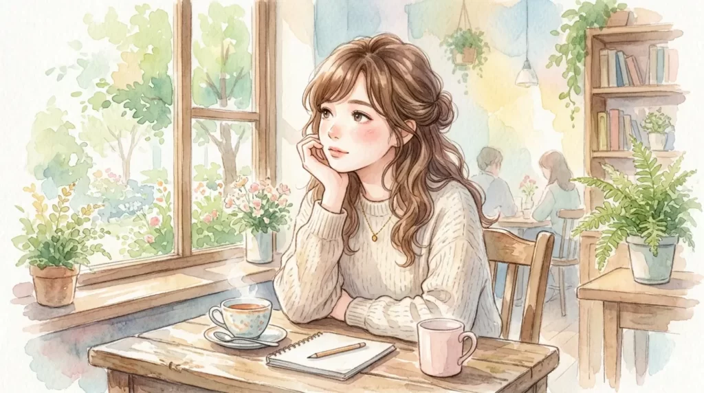 前向きに考える女性